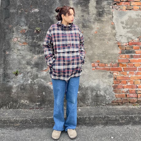 GAP チェックアノラックパーカー