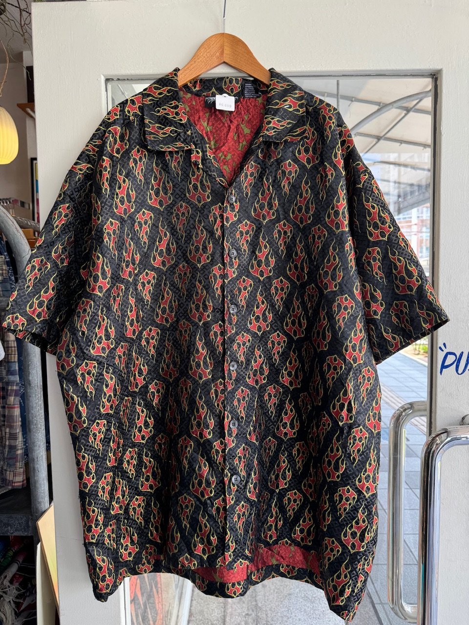 古着　ヴィンテージ　vintage 柄シャツ　デザインシャツ　ファイヤーパターン ファイヤーパターン総柄シャツ | CUSTOM FEVER