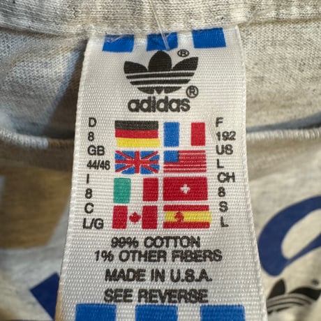 90's adidas プリントT L