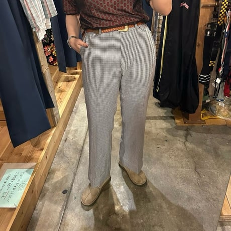 千鳥格子 スラックス