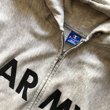 USA製Champion Army フルジップフーディー