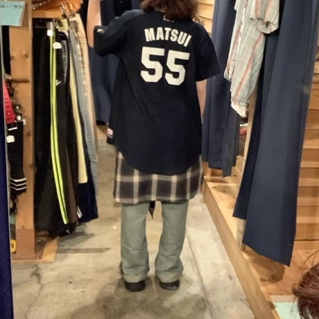 USA製 Majestic Athletic NY ベースボールシャツ