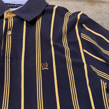 TOMMY HILFIGERストライプポロシャツ