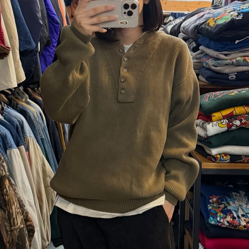 90s GOOD ENOUGH ヘンリーネック リバーシブル サーマル 90s GOOD