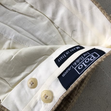 Polo by Ralph Lauren リネン混シルクスラックス W34