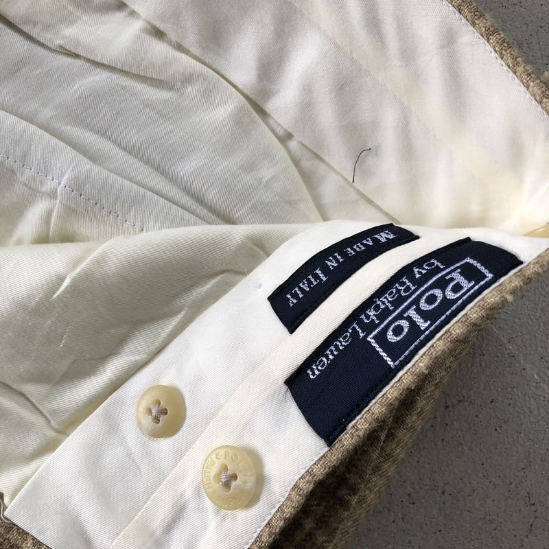 Ralph Lauren リネン サスペンダーパンツ　サスダメージあり USED] Ralph Laurenサスペンダーパンツ(サスペンダー別売