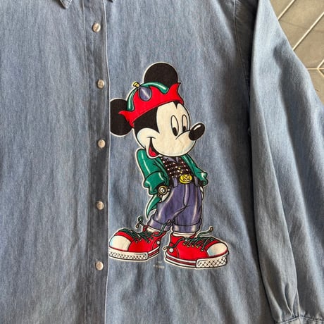 MICKEY UNLIMITED ミッキーデニムシャツ