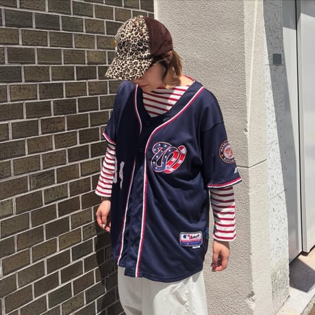 Majestic ワシントン・ナショナルズ ベースボールシャツ