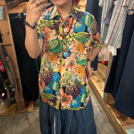 USA製 総柄半袖シャツ