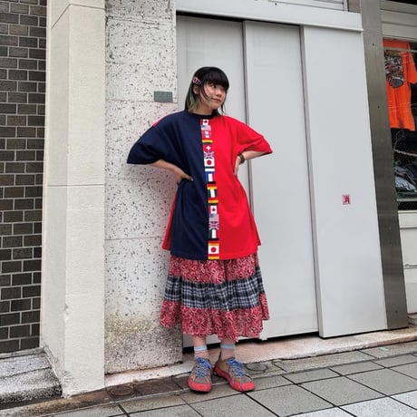 80-90s adidas 国旗Tシャツ