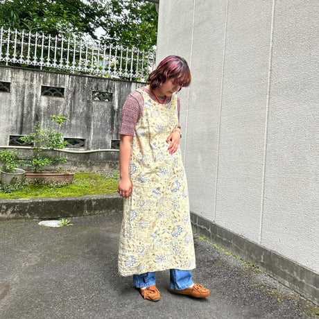 USA製 花柄ノースリーブワンピース