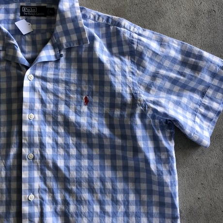 Ralph Lauren  半袖チェックシャツXL