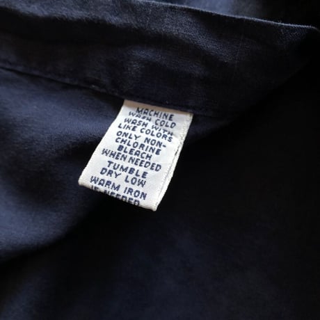 Ralph Lauren リネン×コットン半袖無地シャツ XXL