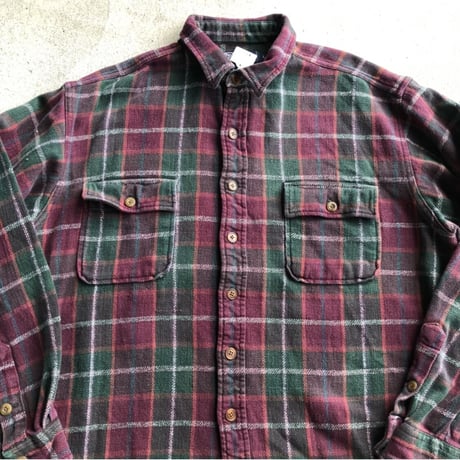 Polo ヘビーネルシャツ L