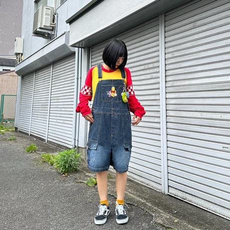 プーさん刺繍サロペット