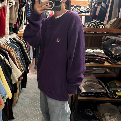 90s tommy hilfiger コットンニット