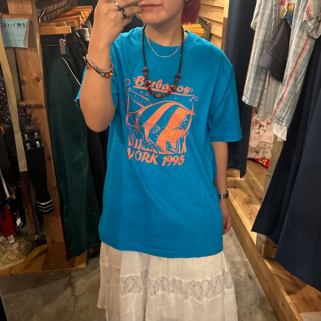 USA製 FRUIT OF THE LOOM 95s 魚Tシャツ