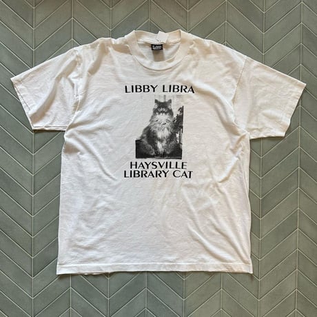 80年代USA製図書館猫フォトTシャツ