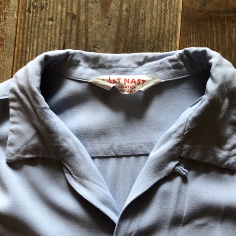 60年代レーヨン半袖ボーリングシャツ