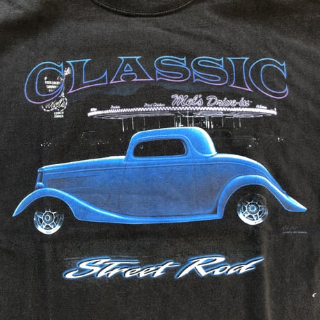 アメ車プリントTシャツ L