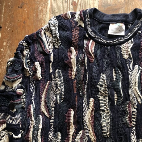 90's COOGI 3Dコットンニットセーター