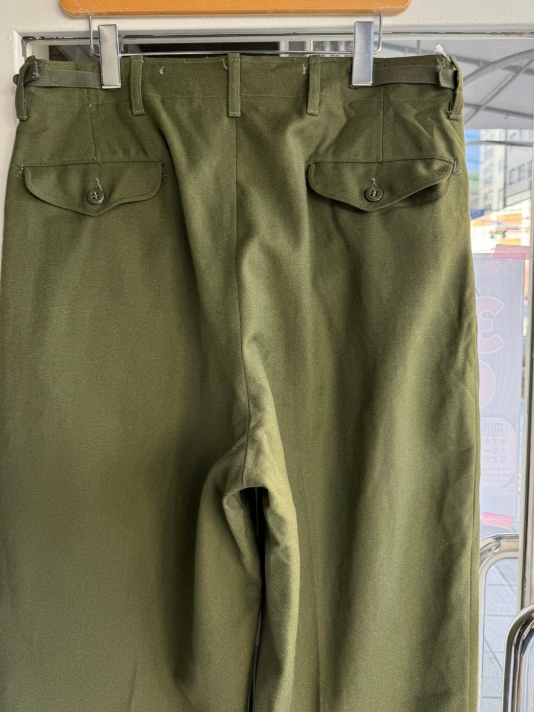 50's アメリカ軍 M-51 ウール フィールド トラウザーズ S-SHORT 太めのシルエットが新鮮！【アメリカの軍服】陸軍M51ウール