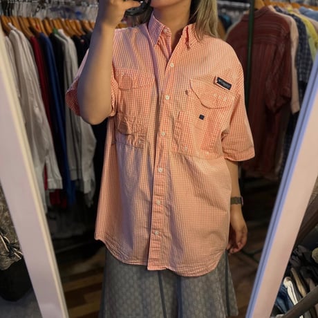 Columbia PFG ギンガムチェック フィッシングシャツ