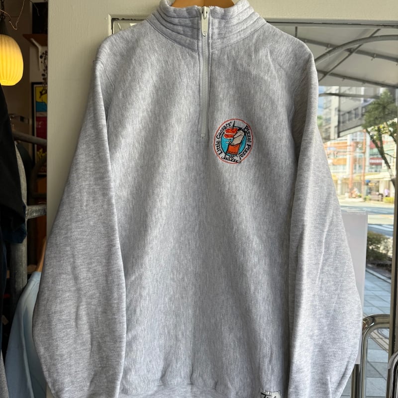 90's USA製 Little Caesars ハーフジップスウェット S | CUSTOM