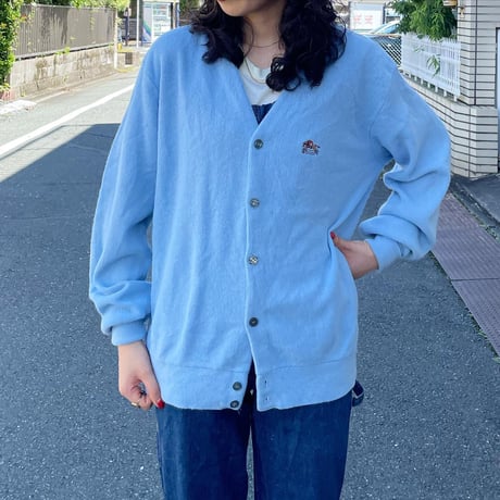 アクリルニットカーディガン