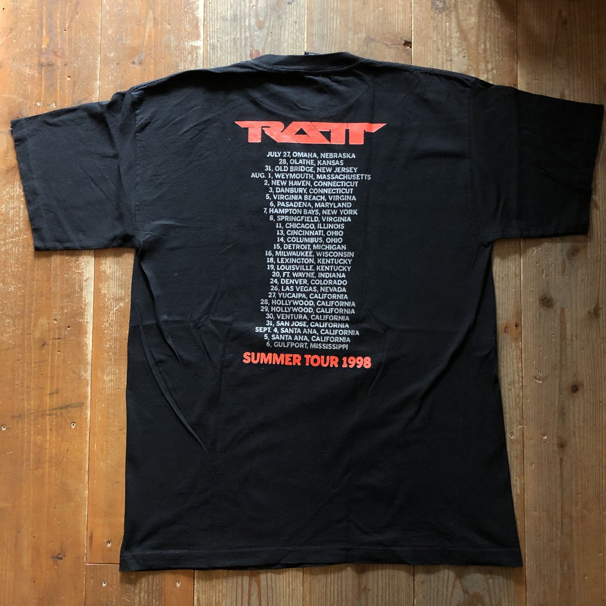 90's RATT SUMMER TOUR1998 バンドTシャツ | CUSTOM FEVER