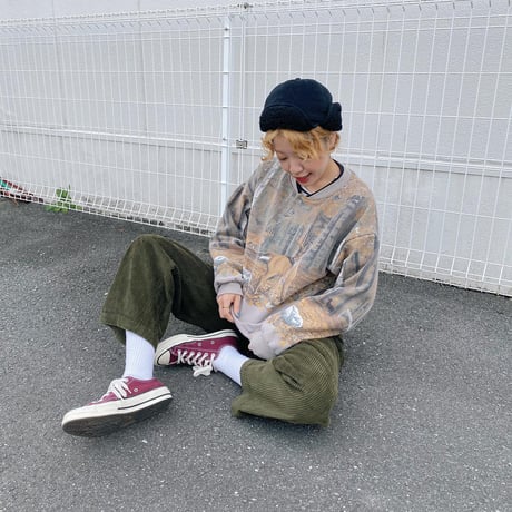 鹿ヘンリーネックススウェット
