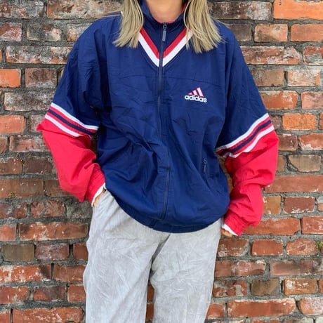 adidasナイロン切り替えフルジップ