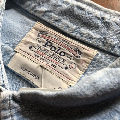USA製 Ralph Lauren長袖デニムシャツ