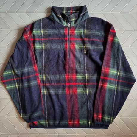 90s USA製 nautica チェック柄フリース