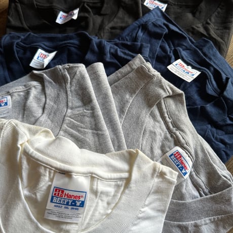 90's〜 Hanes BEEFY 無地T デッドストック