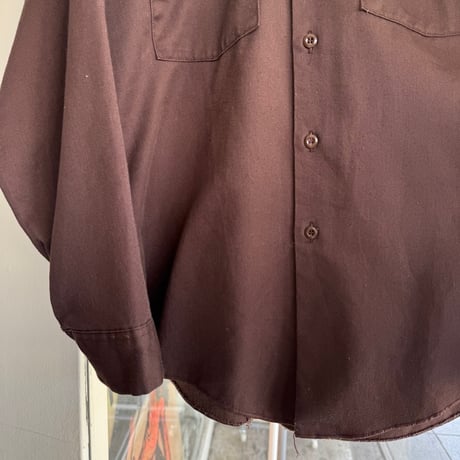 USA製Dickies ワークシャツ ブラウン