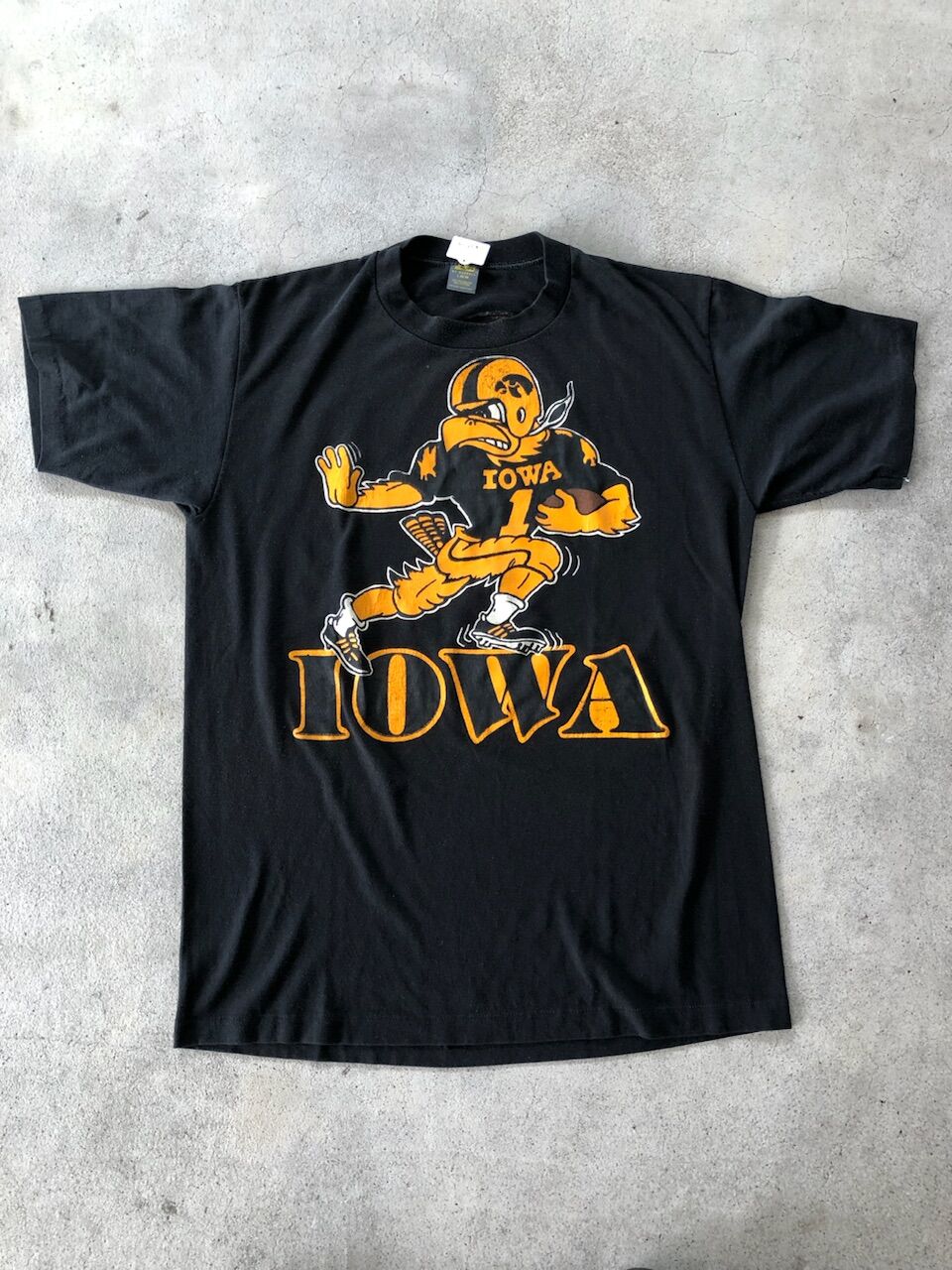 70〜80s ARTEX Iowa State フットボールTシャツ Lサイズ 1970s Iowa State Cyclones Football XL Fan Jersey Gold Artex