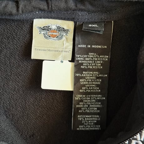 Harley-Davidson フード付きジップベスト