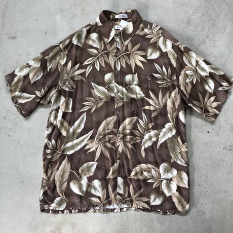 ピエールカルダン総柄レーヨンシャツ L