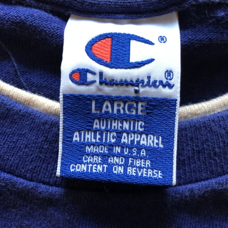 90年代〜CHAMPION でかロゴ刺繍Tシャツ L