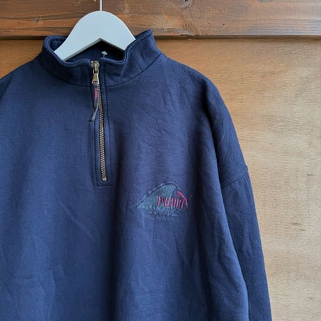 90s PUMA ハーフジップスウェット