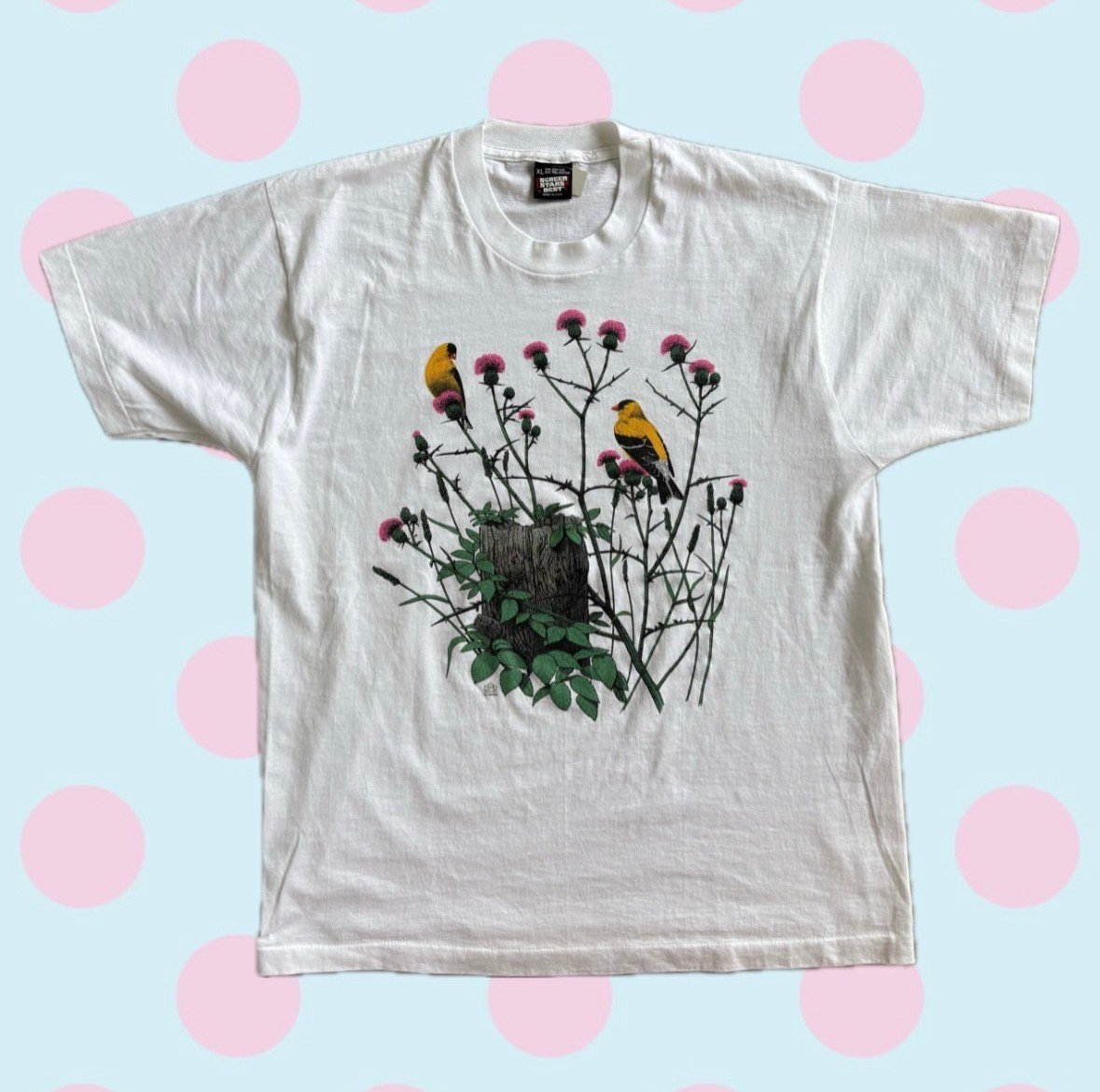 USA製 鳥×お花プリントTシャツ | CUSTOM FEVER