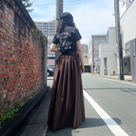 ギャザーマキシ丈スカート