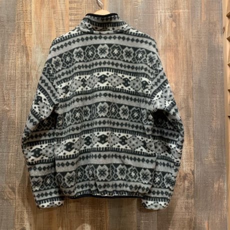 L.L.Beanノルディック柄フリーススナップPO
