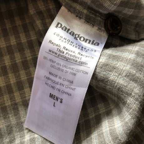 Patagonia半袖 麻×綿シャツ L