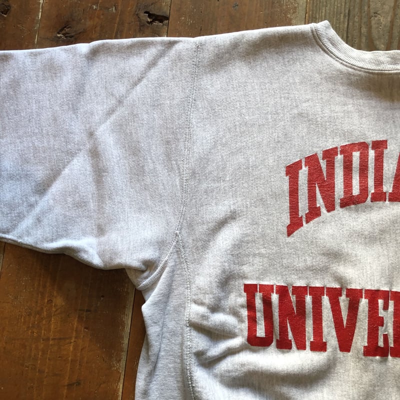 80'sUSA製INDIANA UNIVERSITYチャンピオンリバースウィーブ L 80'sUSA製INDIANA UNIVERSITYチャンピオンリバースウィーブ L