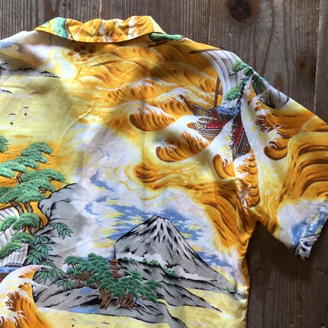 ocean pacific 和柄シャツ