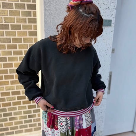 90s USA製 RUSELL 短丈無地スウェット