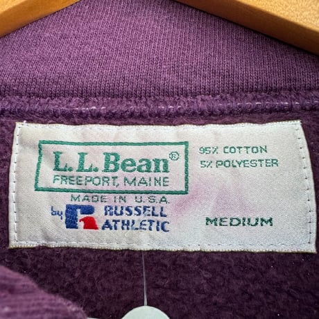 USA製 L.L.Bean × RUSSELL ハーフジップスウェット