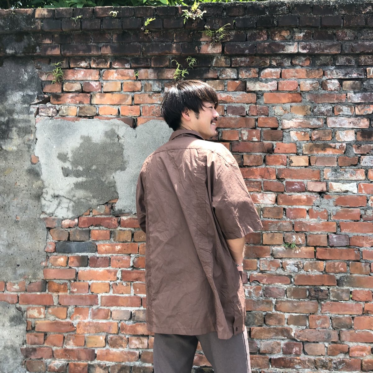 ★限定出品★ CUBAVERA キューバ 半袖シャツ レーヨン ブラウン茶 XL ☆限定出品☆ CUBAVERA キューバ 半袖シャツ レーヨン ブラウン
